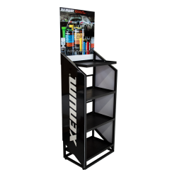 Expositor suelo Xenum con cartel