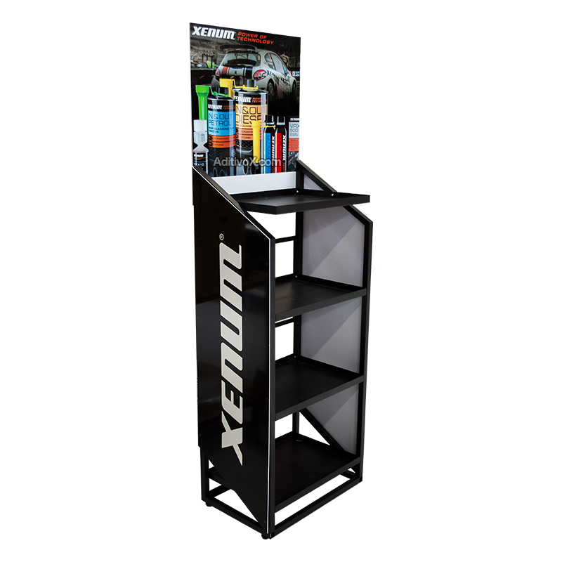 Expositor suelo Xenum con cartel